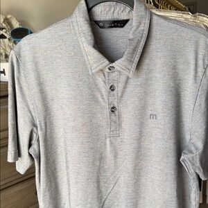 Men's Travis Mathew Gray and multi color pattern Polo Shirt